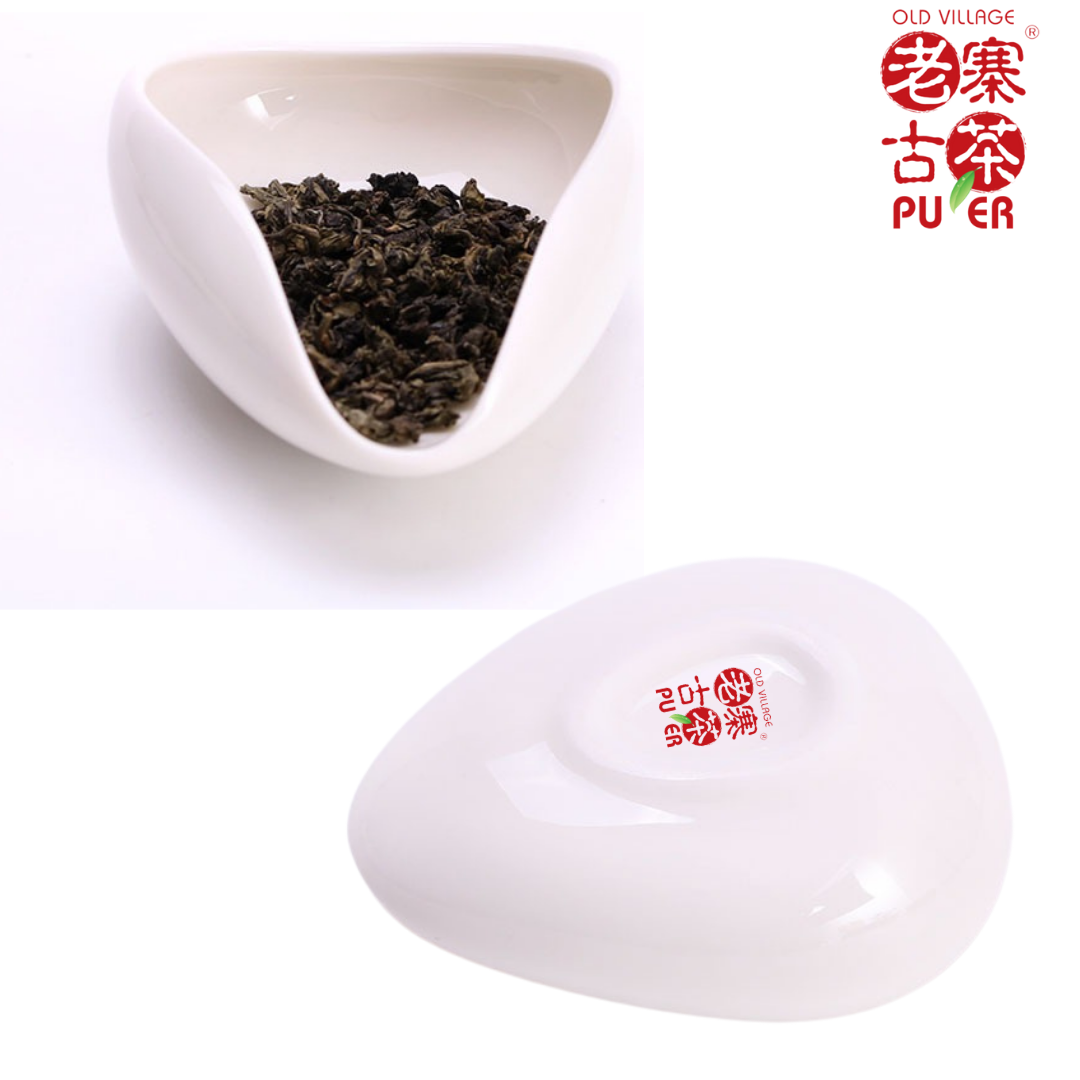 OVP porcelain tea leaves holder - Old Village Puer 老寨古茶