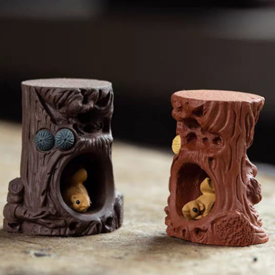 Zisha tea assy - Lid holder / Tea pet壶承 / 盖置 树桩