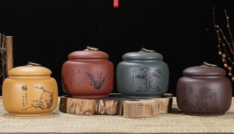 Zisha tea caddy / container, Small (approx. 300g loose leaves)