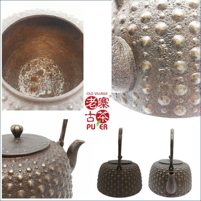 Nanbu Satetsu Tetsubin, 日本南部砂铁瓶, 南部龟甲文 - Old Village Puer 老寨古茶
