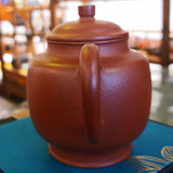 Zisha teapot Gong Deng, handmade by Artist Level 4 (L4-2021) RAO Qing 绕青 ZHU NI 朱泥“宫灯”