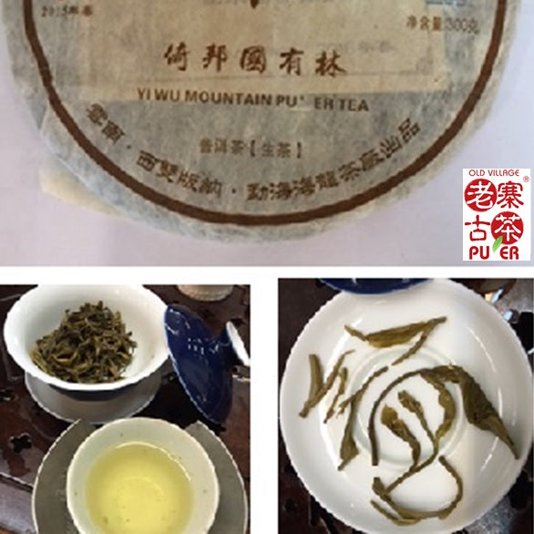 Mt. Yibang Raw PuEr tea cake, ancient trees, 2015 Spring Premium GYL 倚邦山古树普洱生茶,国有林 - Old Village Puer 老寨古茶