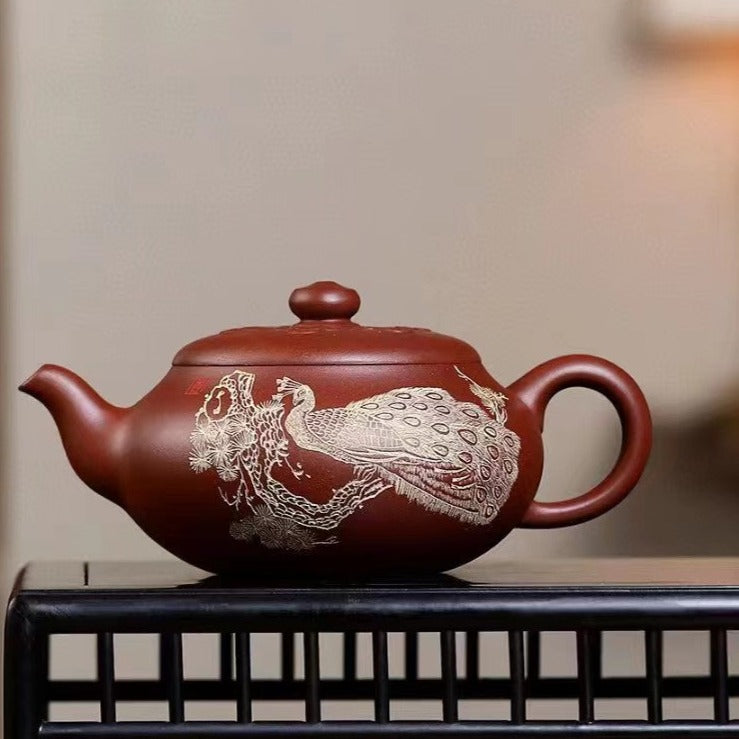 Zisha teapot Xiang Yun, handmade by artist Level 2, MU Ming-Long 穆明龙(L2-2019)底槽清 祥云