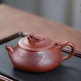 Zisha teapot SHI PIAO, handmade by artist Level 2, MU Ming-Long 穆明龙（L2-2019）底槽清 祥云石瓢