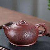 Zisha teapot DRAGON, handmade by artist Level 2, MU Ming-Long 穆明龙（L2-2019）底槽清 龙腾四海