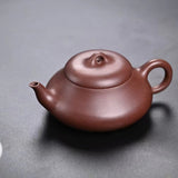 Zisha teapot Shi Piao, handmade by artist Level 3, LV Jie-Ping 吕介平（L3-2020）文革老紫泥 汉棠石瓢