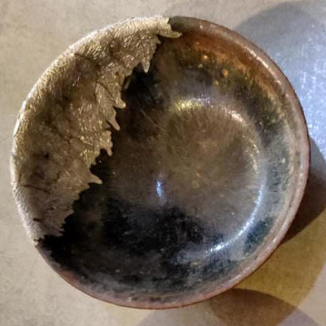 Tenmoku Cha-wan from Fujian China, Jianzhan, Jian Ware, Silver Coated Vintage Tenmoku from Song Dynasty 宋代镶银 建盏 品茗茶碗 - Old Village Puer 老寨古茶