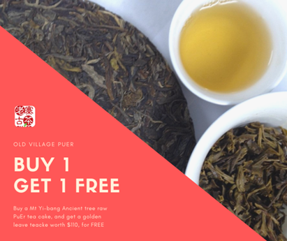 BFCM Offer  Buy 1 get 1 free -Mt Yibang raw PuEr teacake