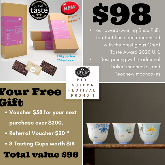 OVP Tea has just launched first Promo for Mid Autumn Festival 2023, $98 and giving away freebies worth $96!