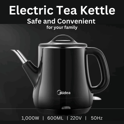 Electrical Tea Kettle 600ml by Midea - Safe and Convenient for Your Family