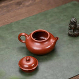 Zisha teapot RONG TIAN, handmade by artist Level 3, YANG Fei 杨菲（L3-2021）朱泥 紫砂壶 “容天”