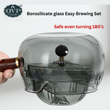 Borosilicate Glass Rotation Teapot with handle 500ml