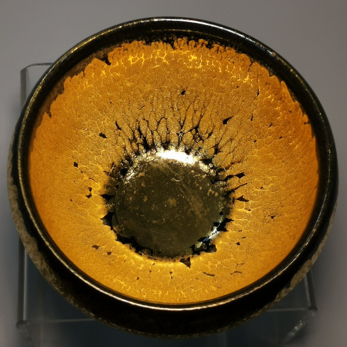 Li Ying Golden Jianzhan Offering Bowl LY041｜Gold Glaze Jian Ware with Certificate｜李英 金盏