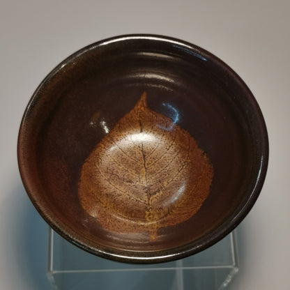 Sun Jianxing LEAF Jianzhan Tenmoku Cha-wan SJX038｜Jian Ware Tea Bowl with Certificate｜孙建兴 木叶盏