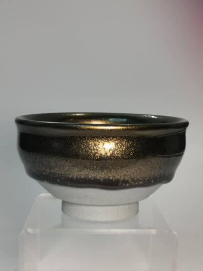 Huang Meijin Golden Oil Drop Incense-Burner Jianzhan Tenmoku Cha-wan HMJ040｜Jian Ware Tea Bowl with Certificate｜黄美金 金油滴香炉盏