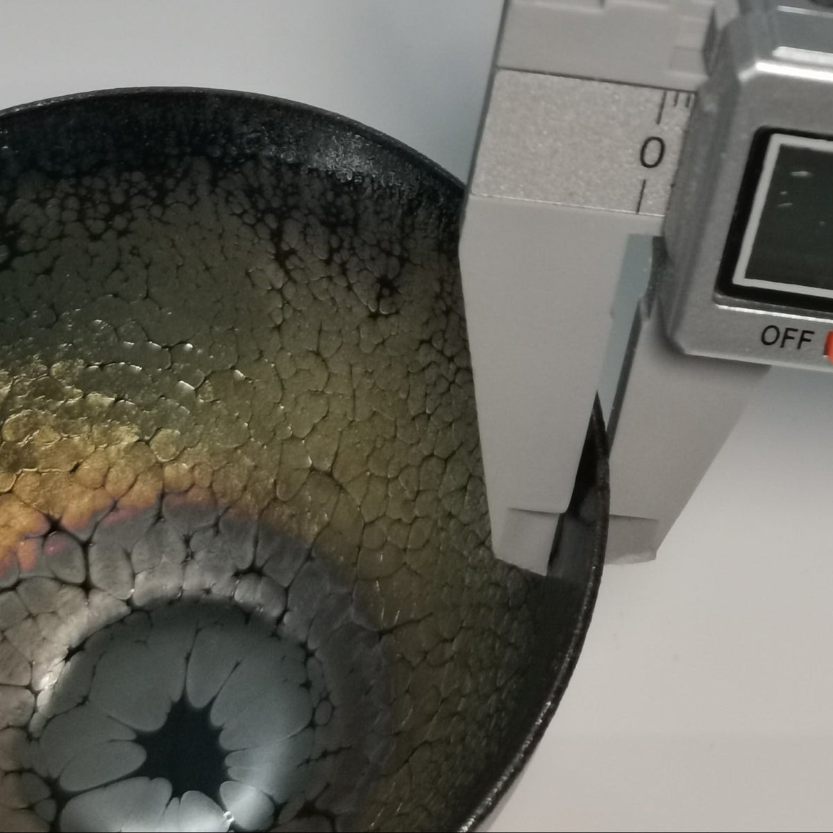 Liu Zilong Rainbow Thin-Wall Jianzhan Tenmoku Cha-wan LZL042｜Iridescent Jian Ware Tea Bowl with Certificate｜刘子龙 彩虹薄胎盏