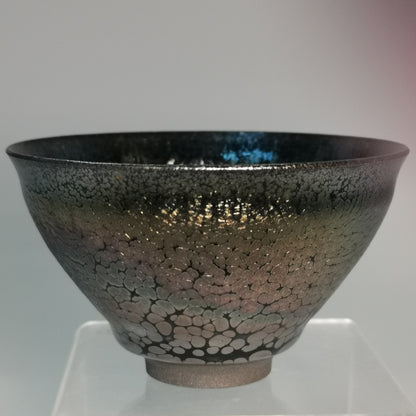 Liu Zilong Rainbow Thin-Wall Jianzhan Tenmoku Cha-wan LZL042｜Iridescent Jian Ware Tea Bowl with Certificate｜刘子龙 彩虹薄胎盏