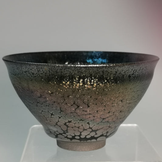 Liu Zilong Rainbow Thin-Wall Jianzhan Tenmoku Cha-wan LZL042｜Iridescent Jian Ware Tea Bowl with Certificate｜刘子龙 彩虹薄胎盏