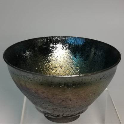 Liu Zilong Rainbow Thin-Wall Jianzhan Tenmoku Cha-wan LZL042｜Iridescent Jian Ware Tea Bowl with Certificate｜刘子龙 彩虹薄胎盏