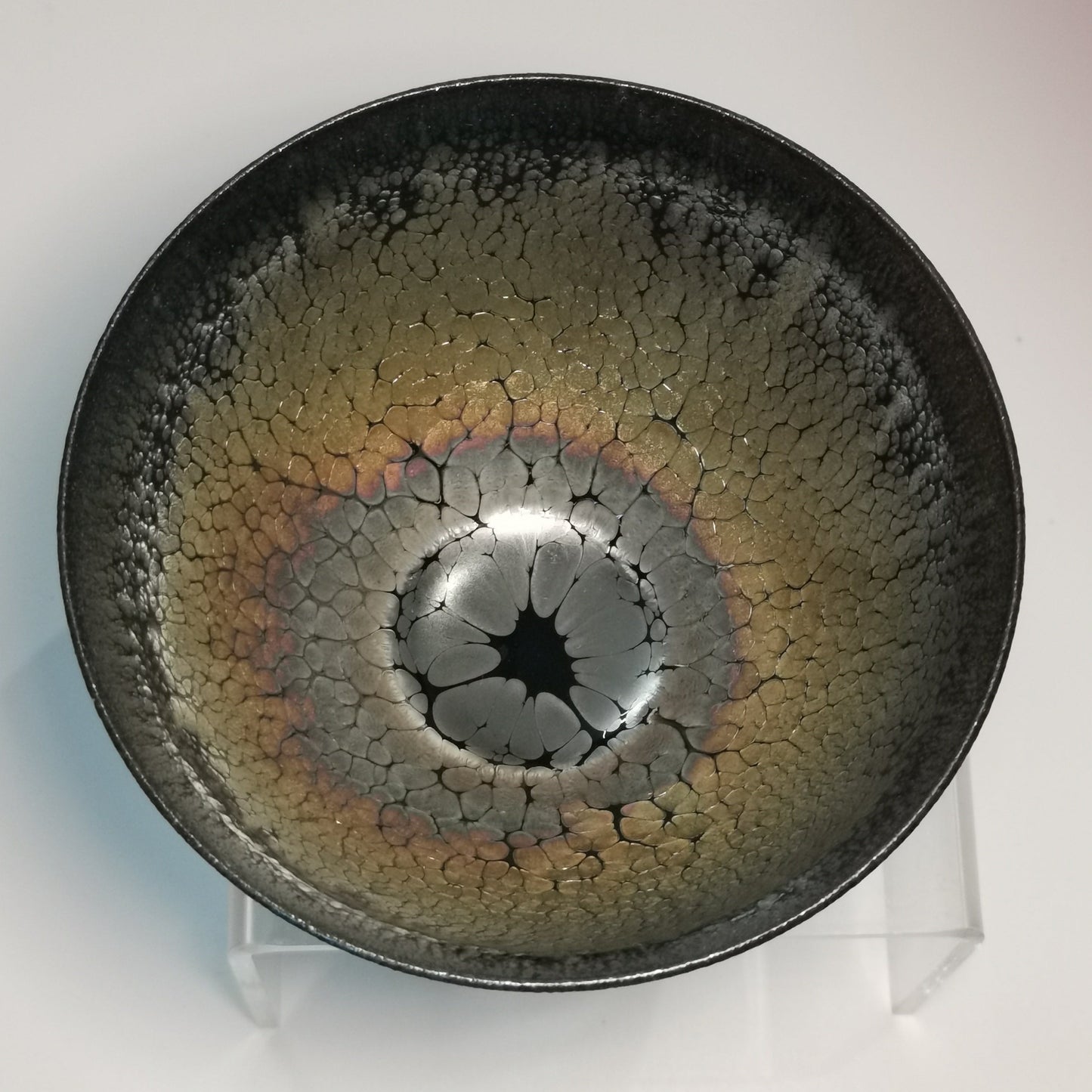 Liu Zilong Rainbow Thin-Wall Jianzhan Tenmoku Cha-wan LZL042｜Iridescent Jian Ware Tea Bowl with Certificate｜刘子龙 彩虹薄胎盏