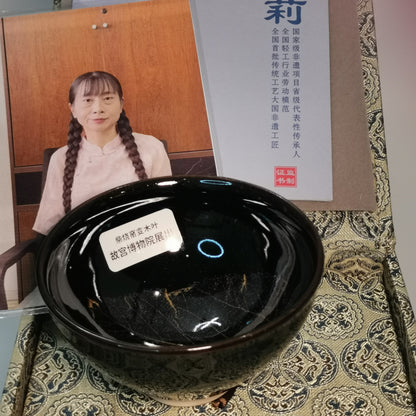 Sun Li Jianzhan Tenmoku Cha-wan｜Black Glaze Jian Ware Tea Bowl with Certificate｜孙莉 名家建盏 SL-102