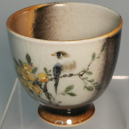 Xu Yafeng Jingdezhen Porcelain Tea Cup – Loquat & Magpie｜中国工艺美术大师 徐亚凤 · 枇杷喜鹊 闻香杯