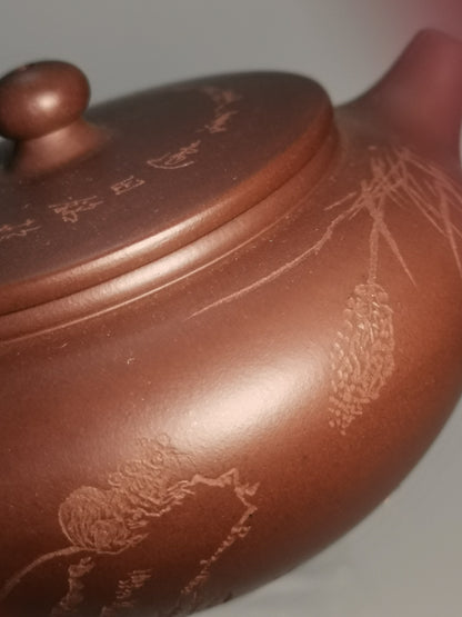 Yixing Zisha Pot Qiu Yun Zini by Tang Xuanwu Professor-level Senior Arts and Crafts Artist (L1-2025)｜宜兴紫砂壶 原矿紫泥 秋韵 汤宣武 正高级工艺美术师 (L1-2025)