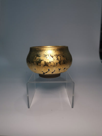 Li Ying Gold-to-Rim Fo Du Jianzhan Tea Bowl LY048｜Gold Glaze Jian Ware with Certificate｜李英 全金 佛度盏