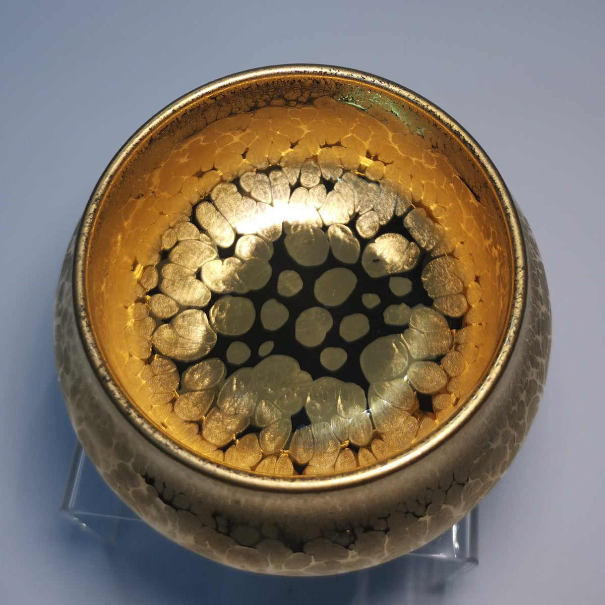 Li Ying Gold-to-Rim Fo Du Jianzhan Tea Bowl LY048｜Gold Glaze Jian Ware with Certificate｜李英 全金 佛度盏