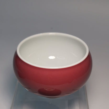 Fu Lu Shuang Zhi Warm Red Porcelain Cup Pair by Xiu Guangming｜2024 BRICS Official Event Gift｜修光明 福禄双至 暖红 福禄对杯