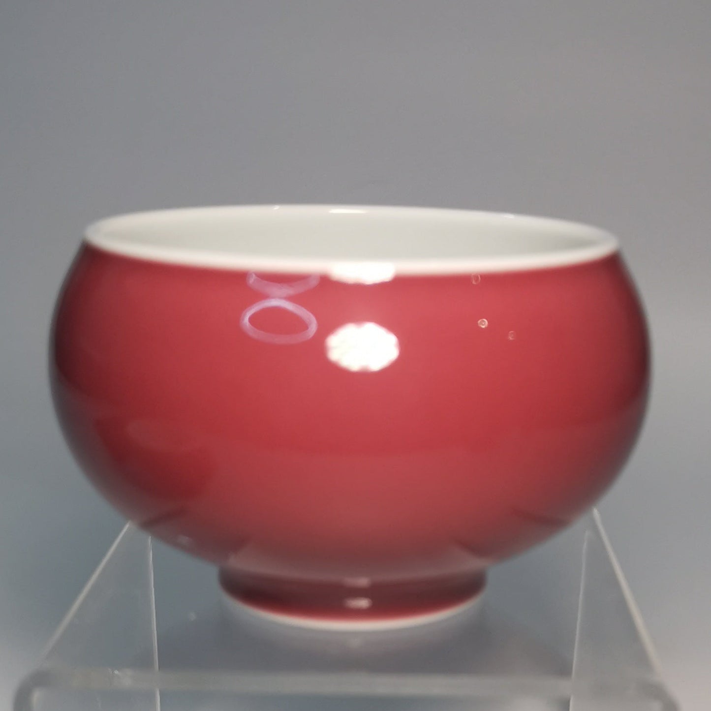 Fu Lu Shuang Zhi Warm Red Porcelain Cup Pair by Xiu Guangming｜2024 BRICS Official Event Gift｜修光明 福禄双至 暖红 福禄对杯