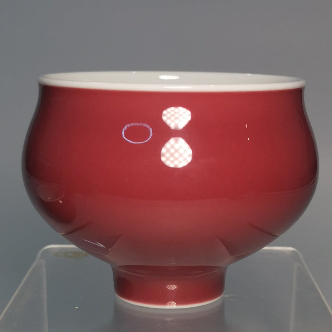 Fu Lu Shuang Zhi Warm Red Porcelain Cup Pair by Xiu Guangming｜2024 BRICS Official Event Gift｜修光明 福禄双至 暖红 福禄对杯