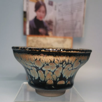 Zhi Jing Pink Peach Blossom Baihua Jianzhan Tea Bowl ZJ044｜Jian Ware with Artist Certificate｜支静 粉桃花百花盏