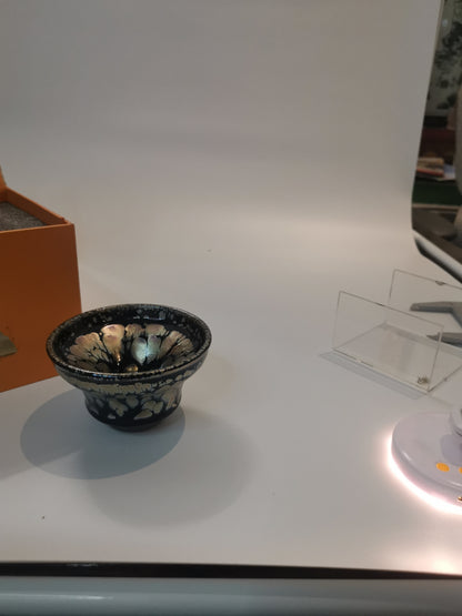 Zhi Jing Pink Peach Blossom Baihua Jianzhan Tea Bowl ZJ044｜Jian Ware with Artist Certificate｜支静 粉桃花百花盏