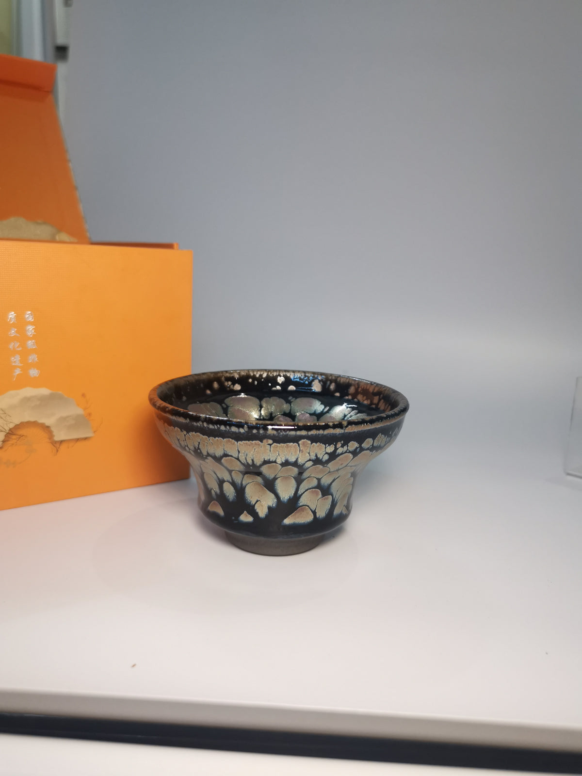 Zhi Jing Pink Peach Blossom Baihua Jianzhan Tea Bowl ZJ044｜Jian Ware with Artist Certificate｜支静 粉桃花百花盏