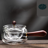 Borosilicate Glass Rotation Teapot with handle 500ml