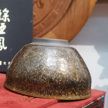 Xu Yafeng Jianzhan Tenmoku Cha-wan｜Jin Xiu Fei Niao Wood-Fired Jian Ware｜中国工艺美术大师 徐亚凤 · 锦绣飞鸟 建盏 束口盏