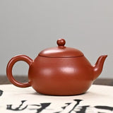 Zisha teapot PEAL SHAPE by artist Level 5, JIANG Chen 蒋晨（L5-2015）赵庄朱泥 小梨形