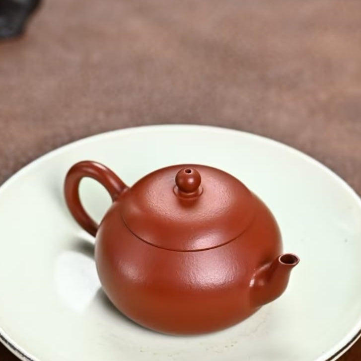 朱泥 小梨形 紫砂壶 国家级 工艺美术员 蒋晨 Yixing Zisha teapot handmade by artist Level 5,JIANG Chen （L5-2015）ZHU NI Pear Shape