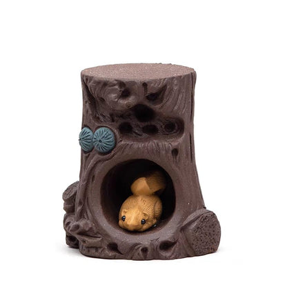 Zisha tea assy - Lid holder / Tea pet壶承 / 盖置 树桩