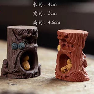 Zisha tea assy - Lid holder / Tea pet壶承 / 盖置 树桩