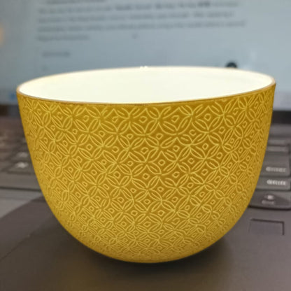 景德镇 宝瓷林 高级礼品 扒花 云鹤纹 大罗汉杯 Jingdezhen Porcelain Tasting Cup | Needle-Carved Masterpieces by Baocilin