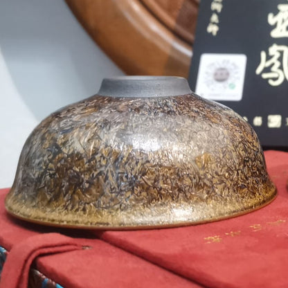 Xu Yafeng Jianzhan Tenmoku Cha-wan｜Jin Xiu Fei Niao Wood-Fired Jian Ware｜中国工艺美术大师 徐亚凤 · 锦绣飞鸟 百花盏
