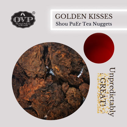 老茶头 · 2012 年熟普洱  OVP GOLDEN KISSES® Aged Tea Nuggets 2012 — Ripe Pu’erh of Character and Time