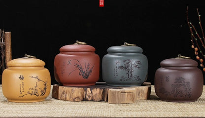 Zisha tea caddy / container, Small (approx. 300g loose leaves)