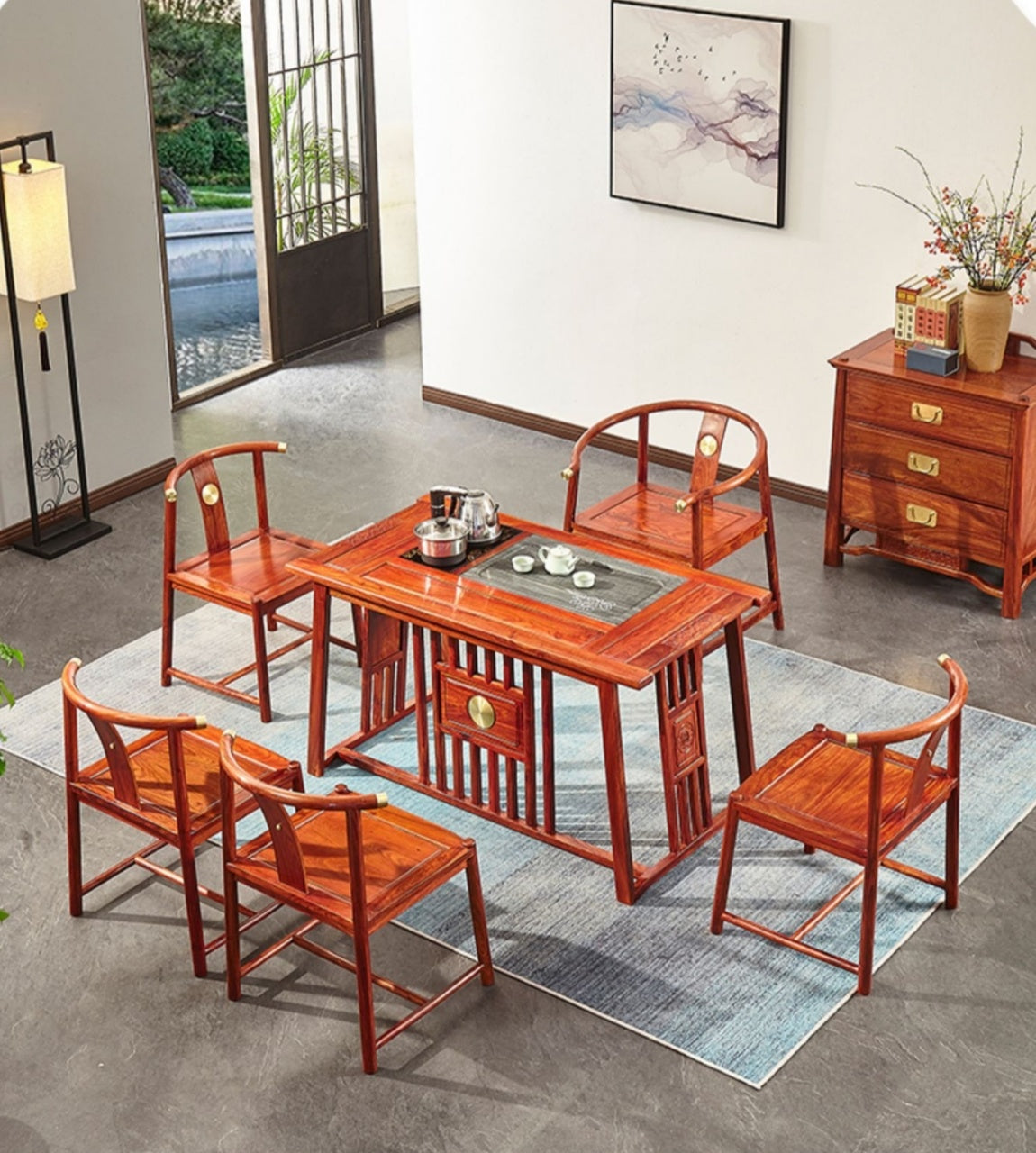 African rosewood Tea Table Set