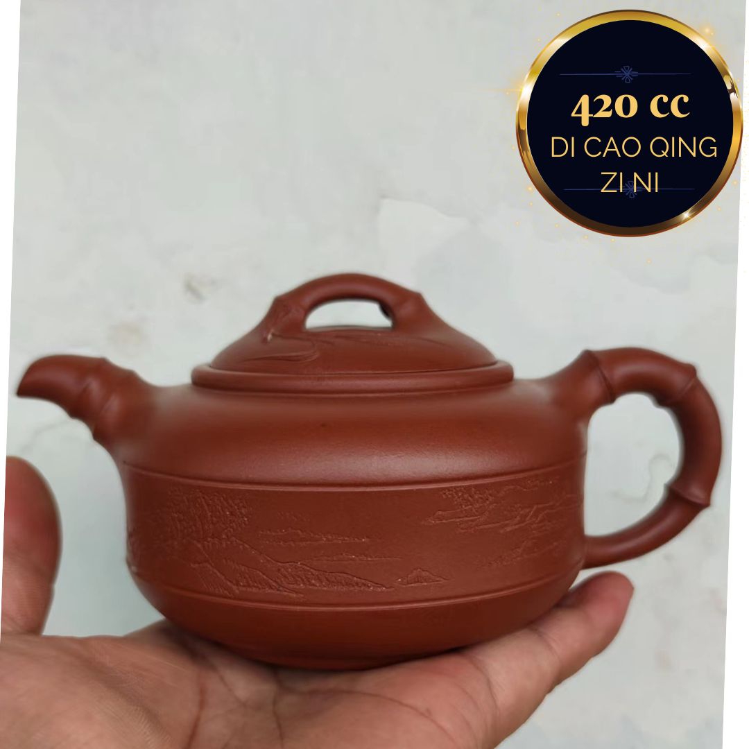 宜兴紫砂壶 红清水泥 竹鼓壶  范家壶庄 范伟群 监制 国家级研究员级高级工艺美术师 (L1-2012)