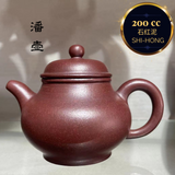 Zisha teapot PAN HU, handmade by Skillful Artists CHEN Shulan, Shi Hong Pan Hu shape 实力派匠人 陈淑兰，石红 潘壶（高潘）