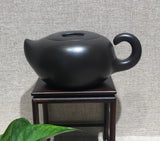 Zisha Teapot by master 曹兰芳 黑泥“牛气冲天” - Old Village Puer 老寨古茶
