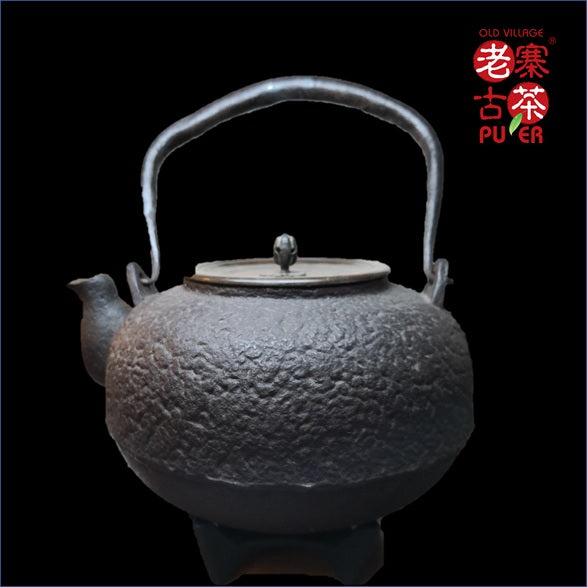 Japan Kyoto Tetsubin, Nagoshi Sansho, head of Japan Kamashi，日本京都老铁瓶，名越昌晴 - Old Village Puer 老寨古茶